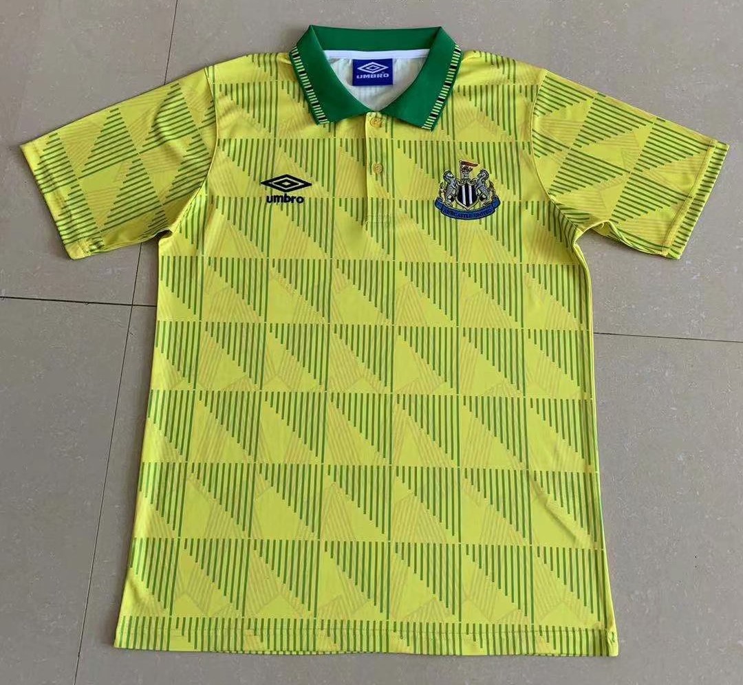AAA Quality Newcastle 1991 Away Yellow Soccer Jersey